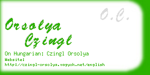 orsolya czingl business card